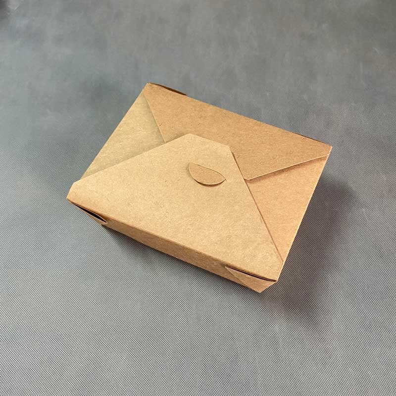 Disposable brown paper packaging boxes and cups